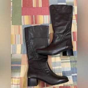 Blondo Cafe Dark Brown Leather Women's Boots 12 NWT